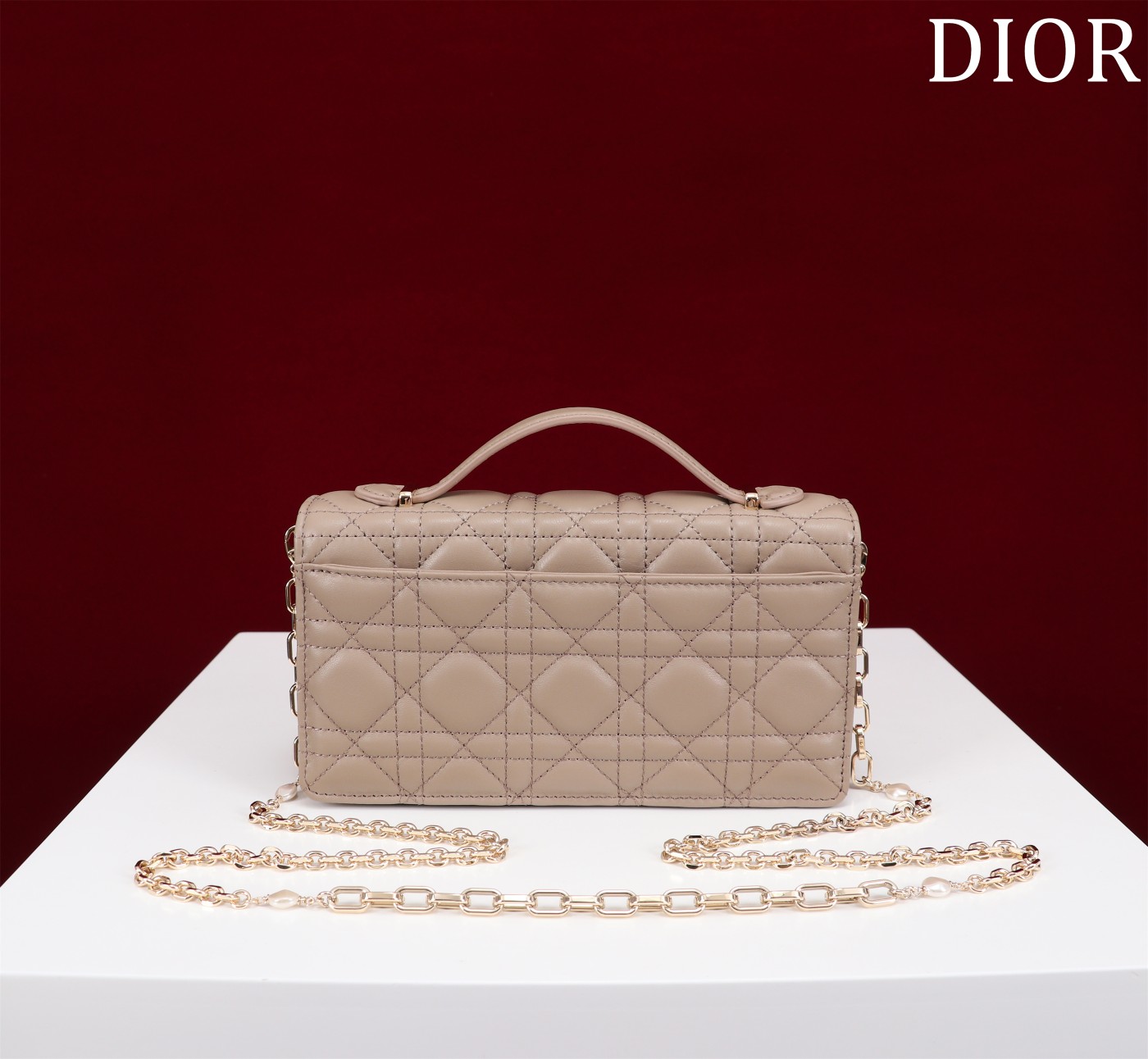 My Dior Mini Bag Beige Cannage Lambskin